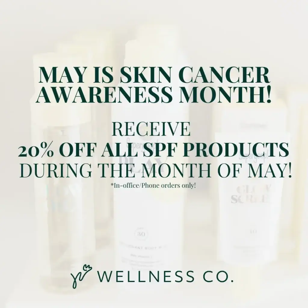 Skin Cancer Awareness Month | Specials Offer | Wellness Co. | Zeeland, MI